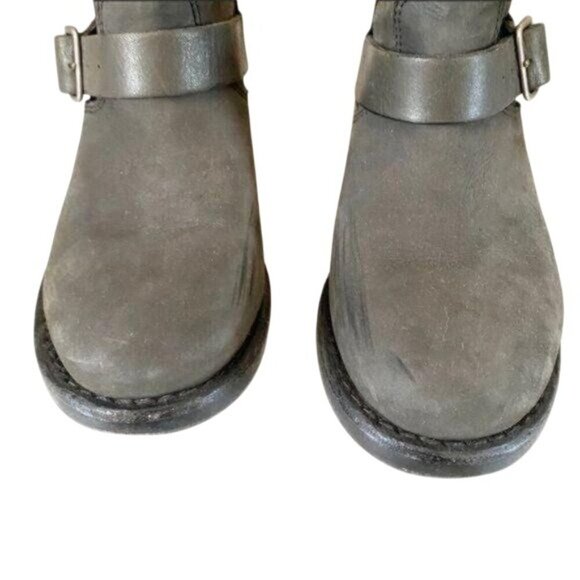 Allsaints Classic Leather Motorcycle Biker Boots EU 37/US 6 Gray Moto - Picture 4 of 16